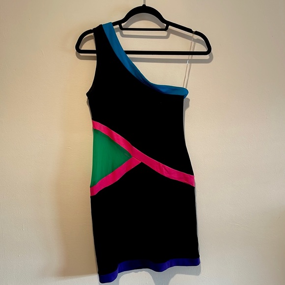 Umgee brand : 80s style dress with mesh cut out - Picture 1 of 3